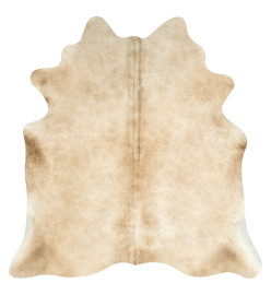 Tapis en peau de vache véritable 150 x 170 cm Beige