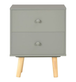 Tables de chevet 2 pcs Gris 40 x 30 x 50 cm Pin massif