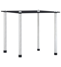 Tables gigognes 3 pcs Noir Verre trempé