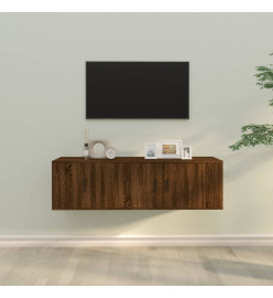 Ensemble de meubles TV 2 pcs Chêne marron Bois d'ingénierie