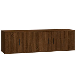 Ensemble de meubles TV 2 pcs Chêne marron Bois d'ingénierie