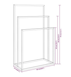 Porte-serviettes sur pied Blanc 48x24x79 cm Fer