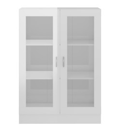 Armoire à vitrine Blanc brillant 82,5x30,5x115 cm Aggloméré