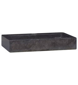 Lavabo mural noir 38x24x6,5 cm marbre