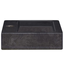 Lavabo mural noir 38x24x6,5 cm marbre