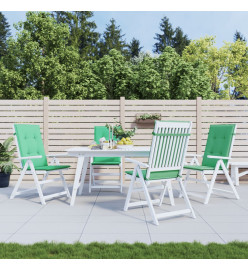 Coussins de chaise de jardin à dossier haut lot de 4 vert tissu