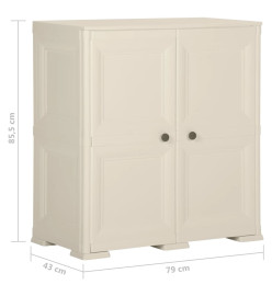 Armoire plastique 79x43x85,5 cm design bois glace à la vanille