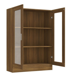 Armoire à vitrine Chêne marron 82,5x30,5x115cmBois d'ingénierie