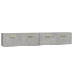 Armoires murales 2 pcs Gris béton 100x36,5x35 cm