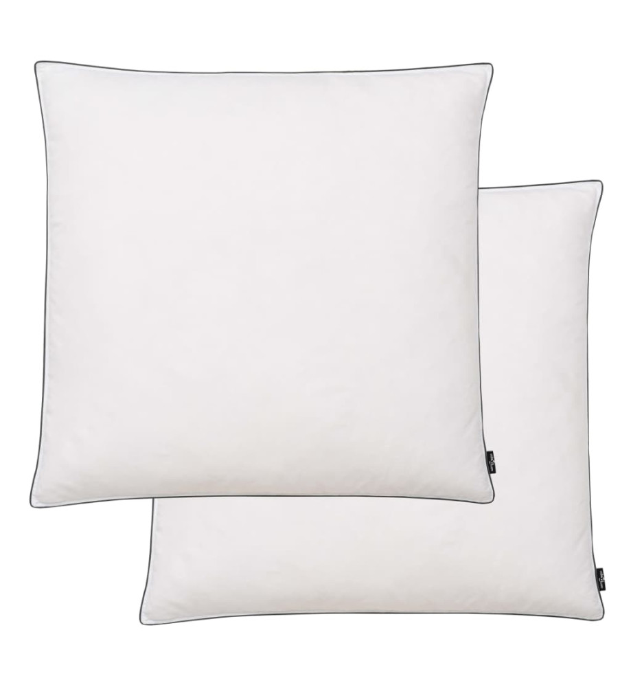 Oreiller 2 pcs Remplissage de duvet léger 80 x 80 cm Blanc