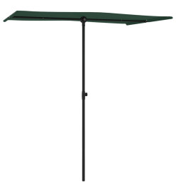 Parasol d'extérieur avec mât en aluminium 180x110 cm Vert