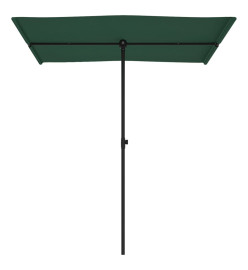 Parasol d'extérieur avec mât en aluminium 180x110 cm Vert