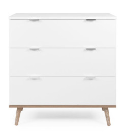 Finori Commode Göteborg 1 Blanc et chêne Sonoma