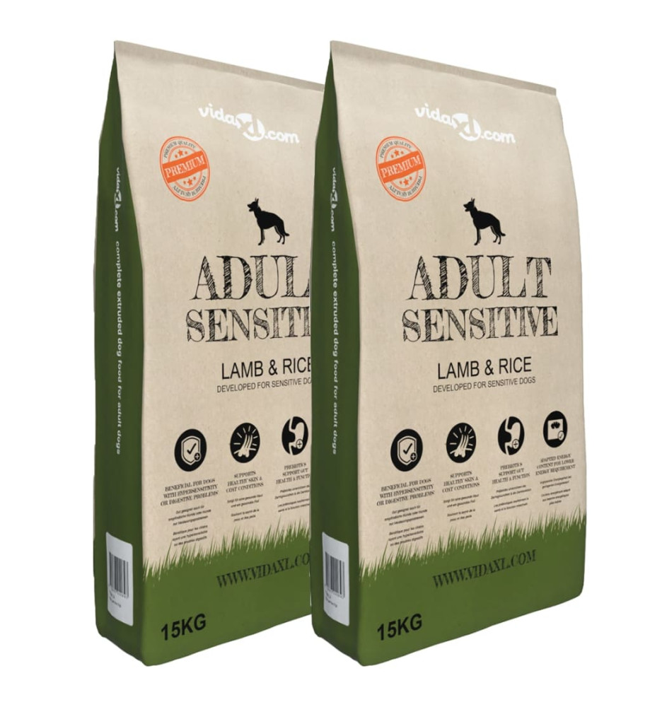 Nourriture pour chiens Adult Sensitive Lamb & Rice 2 pcs 30 kg