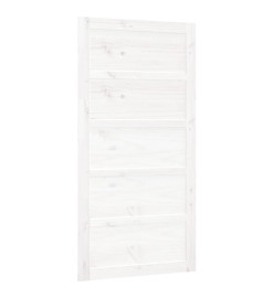 Porte de grange Blanc 100x1,8x204,5 cm Bois massif de pin