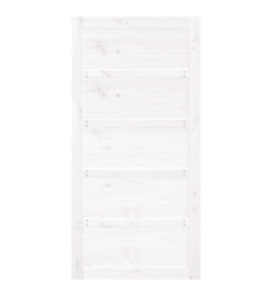 Porte de grange Blanc 100x1,8x204,5 cm Bois massif de pin