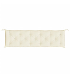 Coussins de banc de jardin 2 pcs blanc crème tissu Oxford