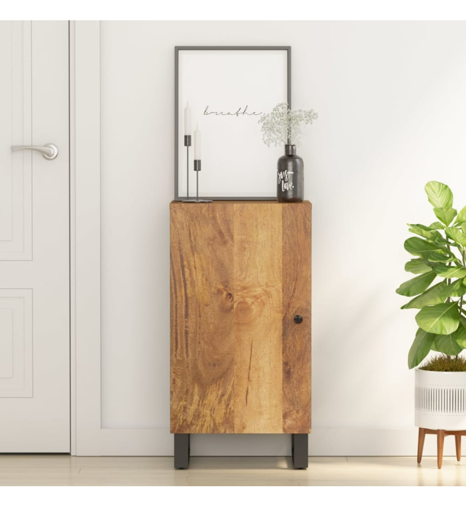 Buffet avec porte 40x31x75 cm bois massif de manguier