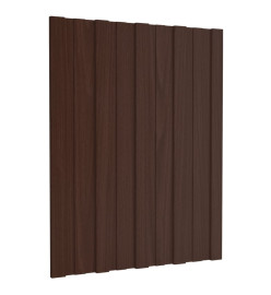 Panneaux de toiture 12 pcs Acier galvanisé Marron 60x45 cm