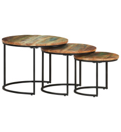 Tables gigognes 3 pcs Bois de récupération massif