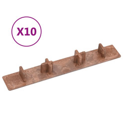 Embouts de terrasse 10 pcs Marron Plastique