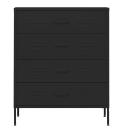 Commode Noir 80x35x101,5 cm Acier