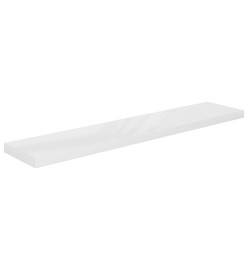 Étagère murale flottante Blanc brillant 120x23,5x3,8 cm MDF