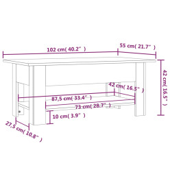 Table basse Chêne sonoma 102x55x42 cm Aggloméré