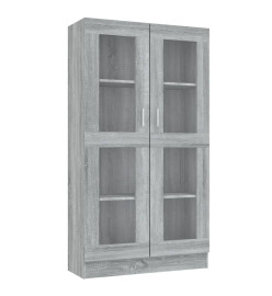 Armoire à vitrine Sonoma gris 82,5x30,5x150cm Bois d'ingénierie