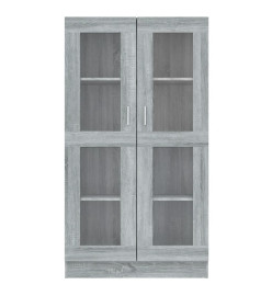 Armoire à vitrine Sonoma gris 82,5x30,5x150cm Bois d'ingénierie