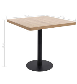 Table de bistro Marron clair 80x80 cm MDF