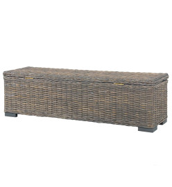 Boîte de rangement 120 cm Gris Rotin naturel kubu et manguier