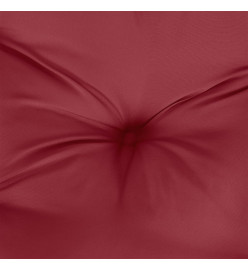 Coussin de palette rouge bordeaux 70x40x12 cm tissu