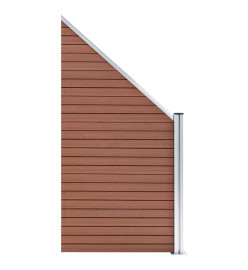 Panneau de clôture WPC 95x(105-180) cm Marron