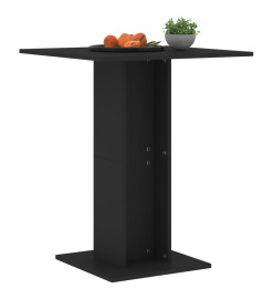 Table de bistro Noir 60x60x75 cm Aggloméré