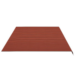 Tissu de remplacement pour auvent Orange et marron 6x3,5 m