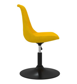 Chaises à dîner pivotantes 4 pcs Jaune Velours