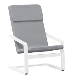 Chaise de relaxation Gris clair Tissu