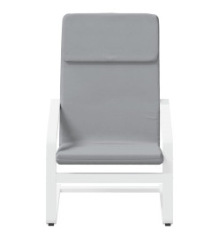 Chaise de relaxation Gris clair Tissu