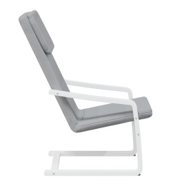 Chaise de relaxation Gris clair Tissu