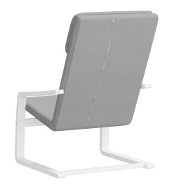 Chaise de relaxation Gris clair Tissu