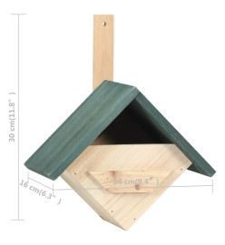 Nichoirs 4 pcs 24x16x30 cm Bois de sapin
