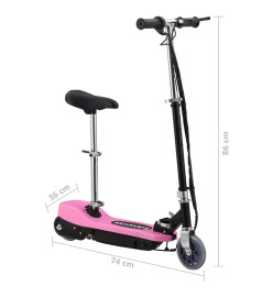 Trottinette électrique avec siège 120 W Rose