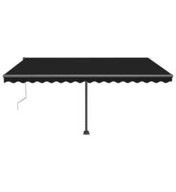 Auvent automatique et capteur de vent/LED 450x300 cm Anthracite