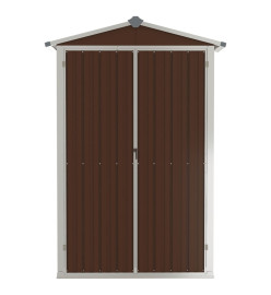 Abri de jardin Marron 116x45x175 cm Acier galvanisé