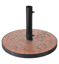 ProGarden Socle de parasol Design Terra Mosaic Noir et orange