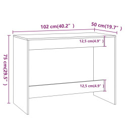 Ensemble de salle à manger 3 pcs Chêne fumé Aggloméré