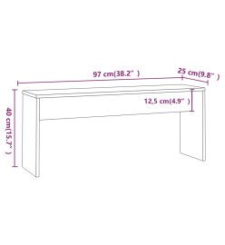 Ensemble de salle à manger 3 pcs Chêne fumé Aggloméré