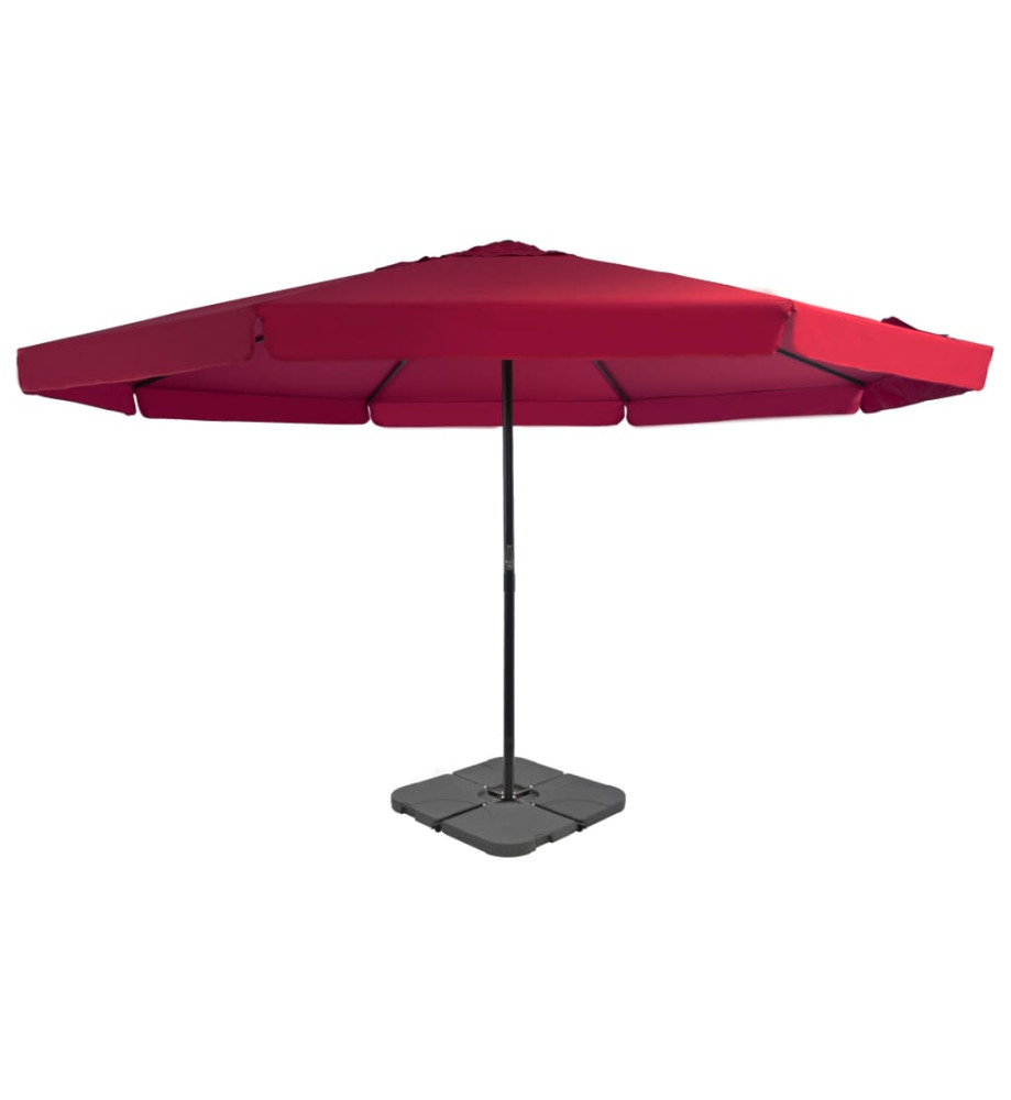 Parasol avec base portable Rouge