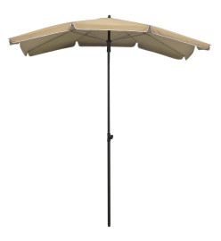 Parasol de jardin avec mât 200x130 cm Taupe